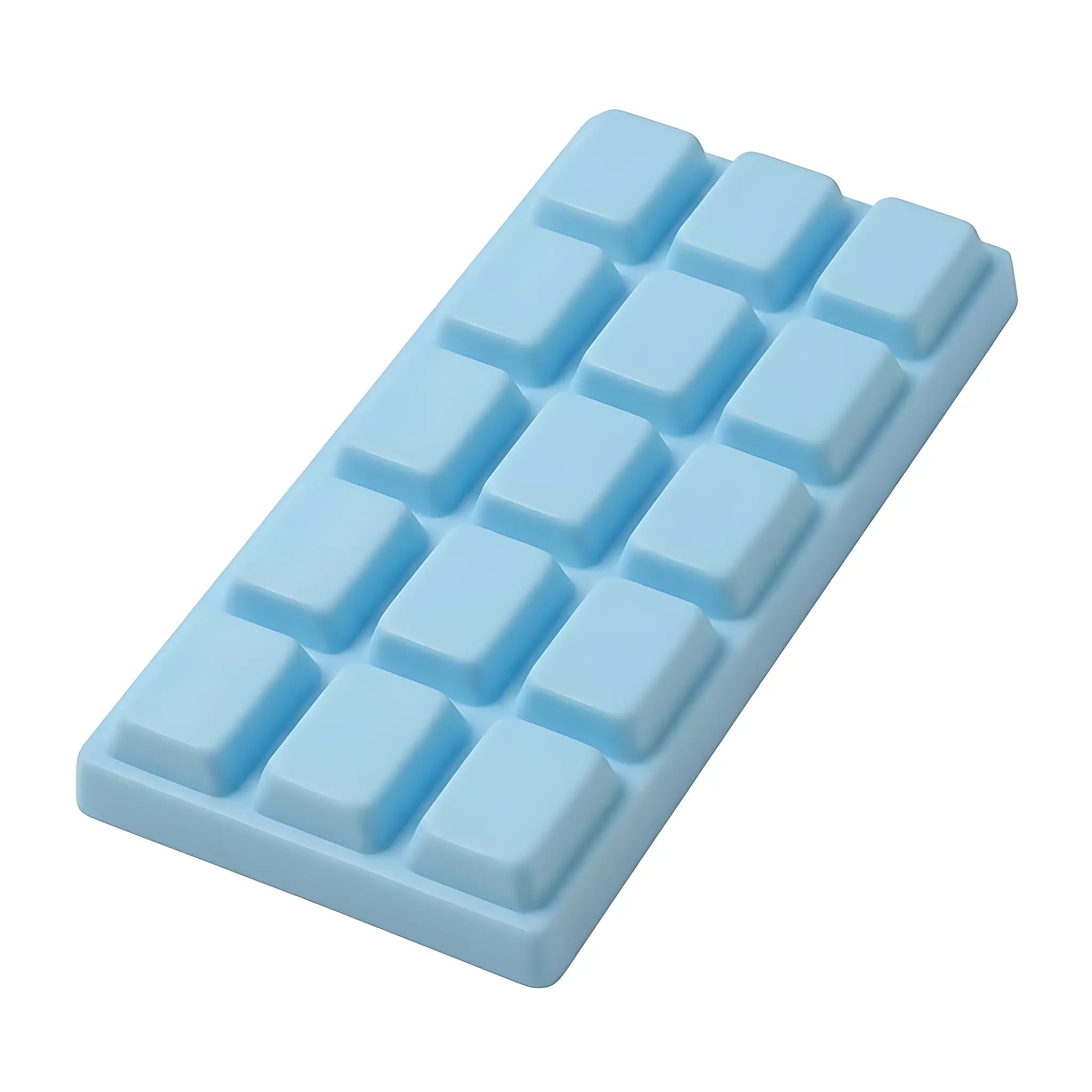 Blue chocolate bar squishy toy by MimiSquishy on white background
