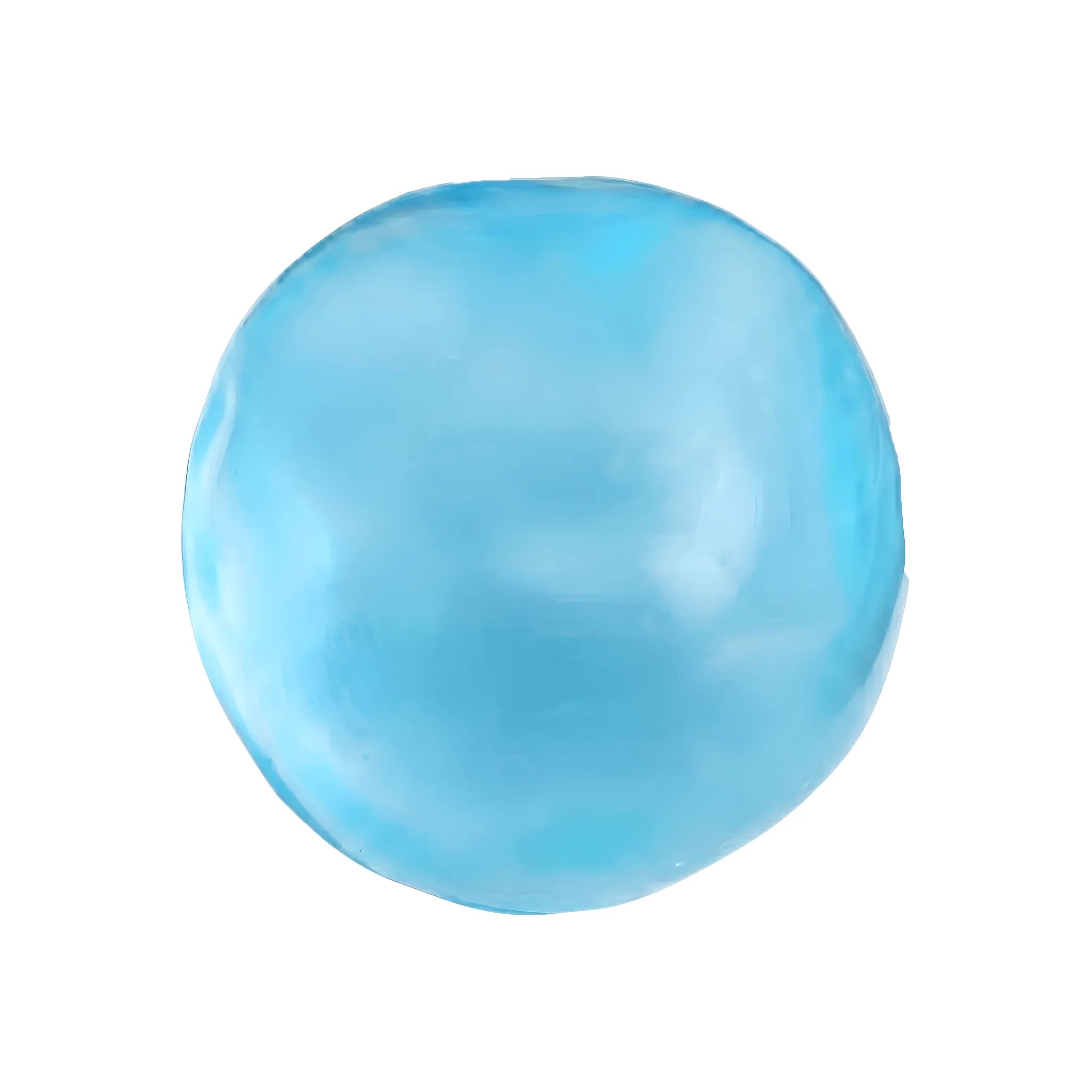 Blue coconut oil stress ball by MimiSquishy on white background
