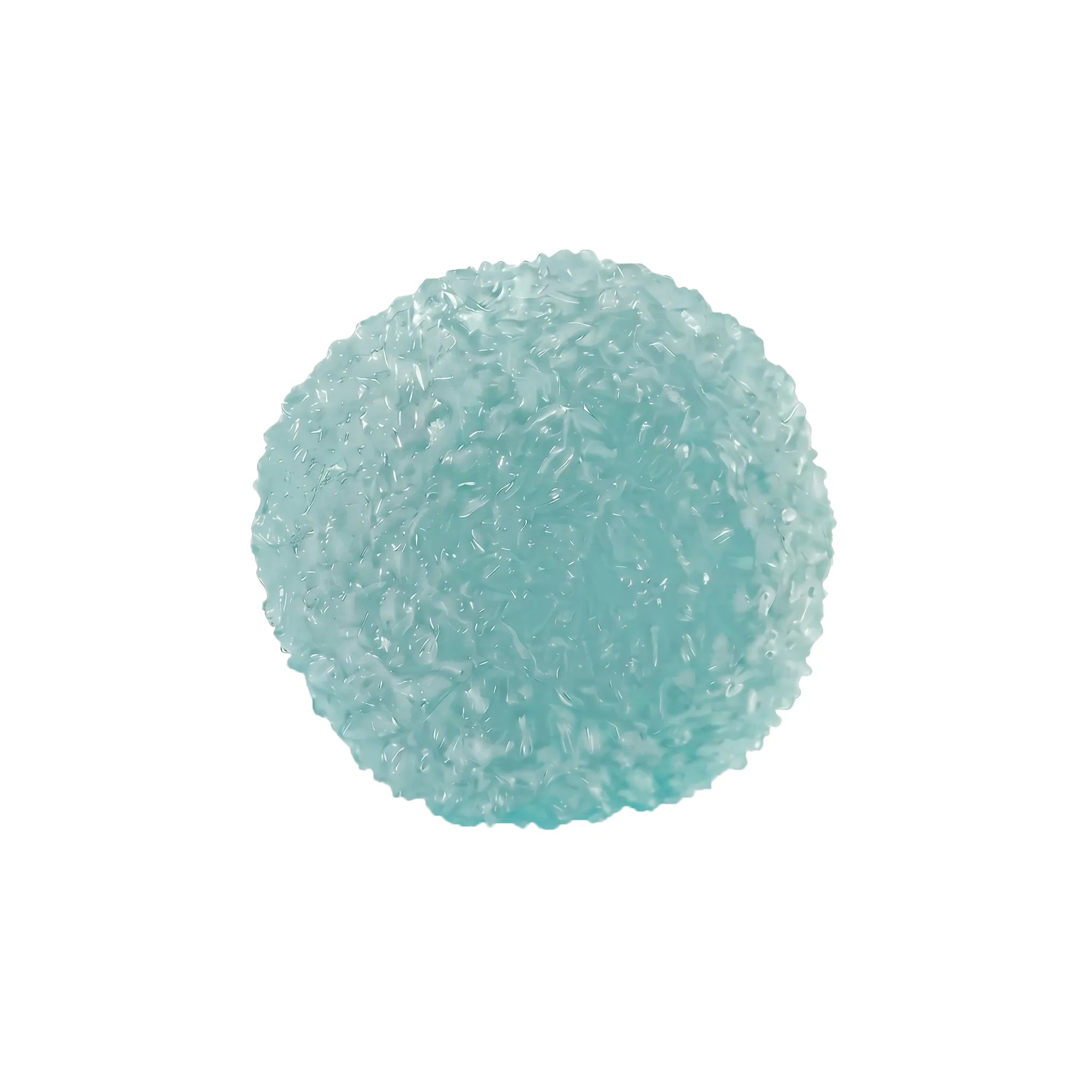 Blue crystal mochi ball squishy toy by MimiSquishy on white background