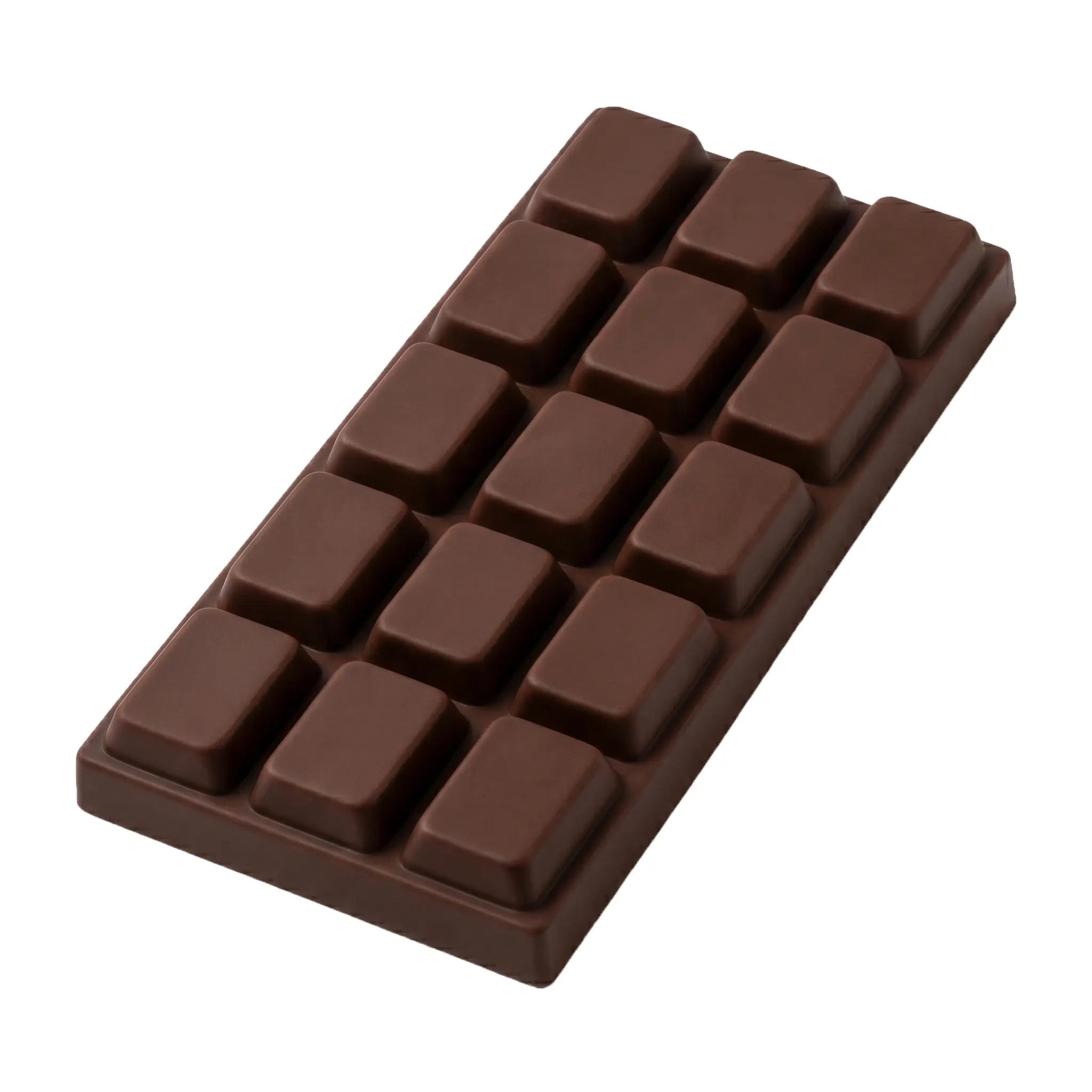 Dark chocolate bar squishy toy by MimiSquishy on white background