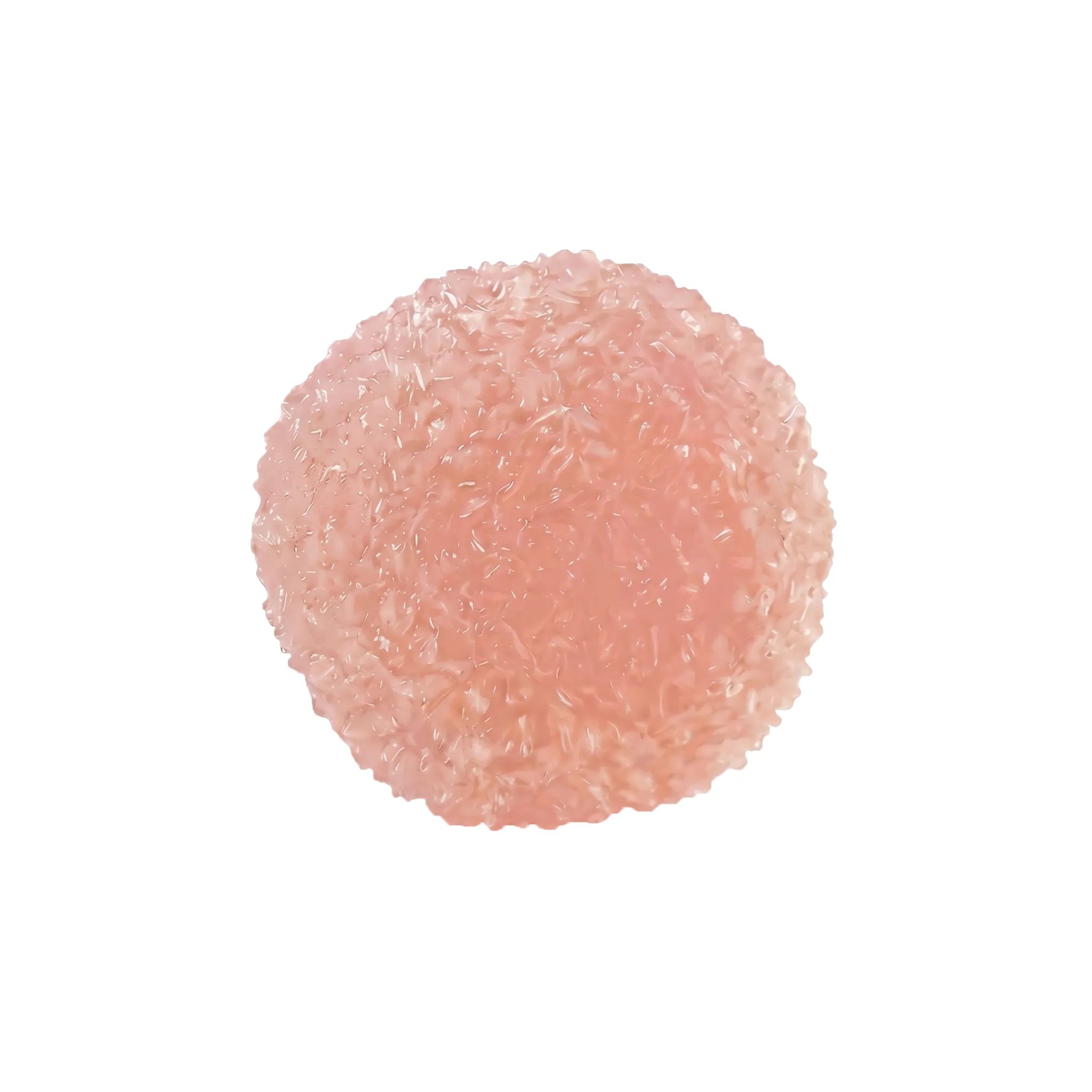 Pink crystal mochi ball squishy toy by MimiSquishy on white background