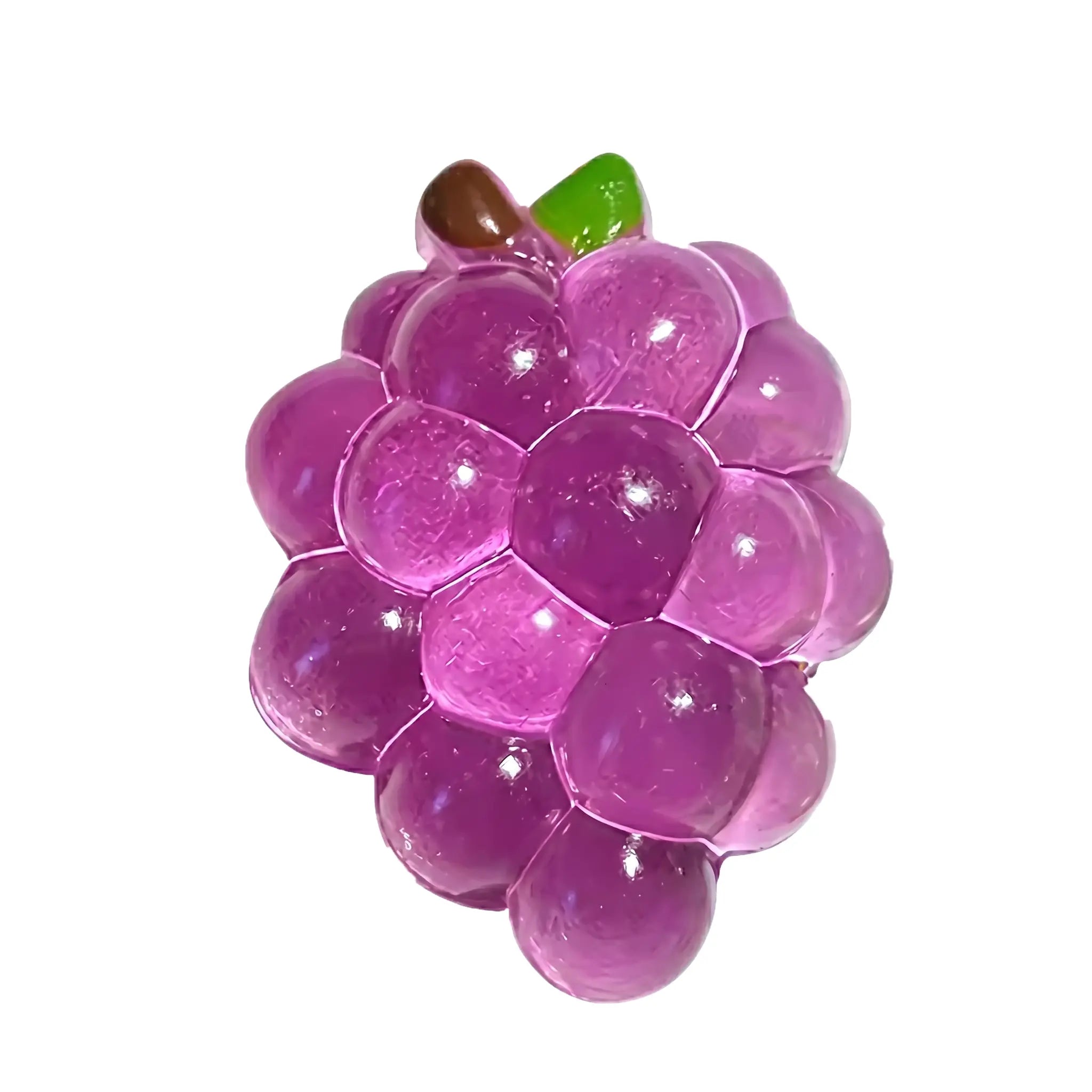 Purple grape bunch squishy toy by MimiSquishy on white background