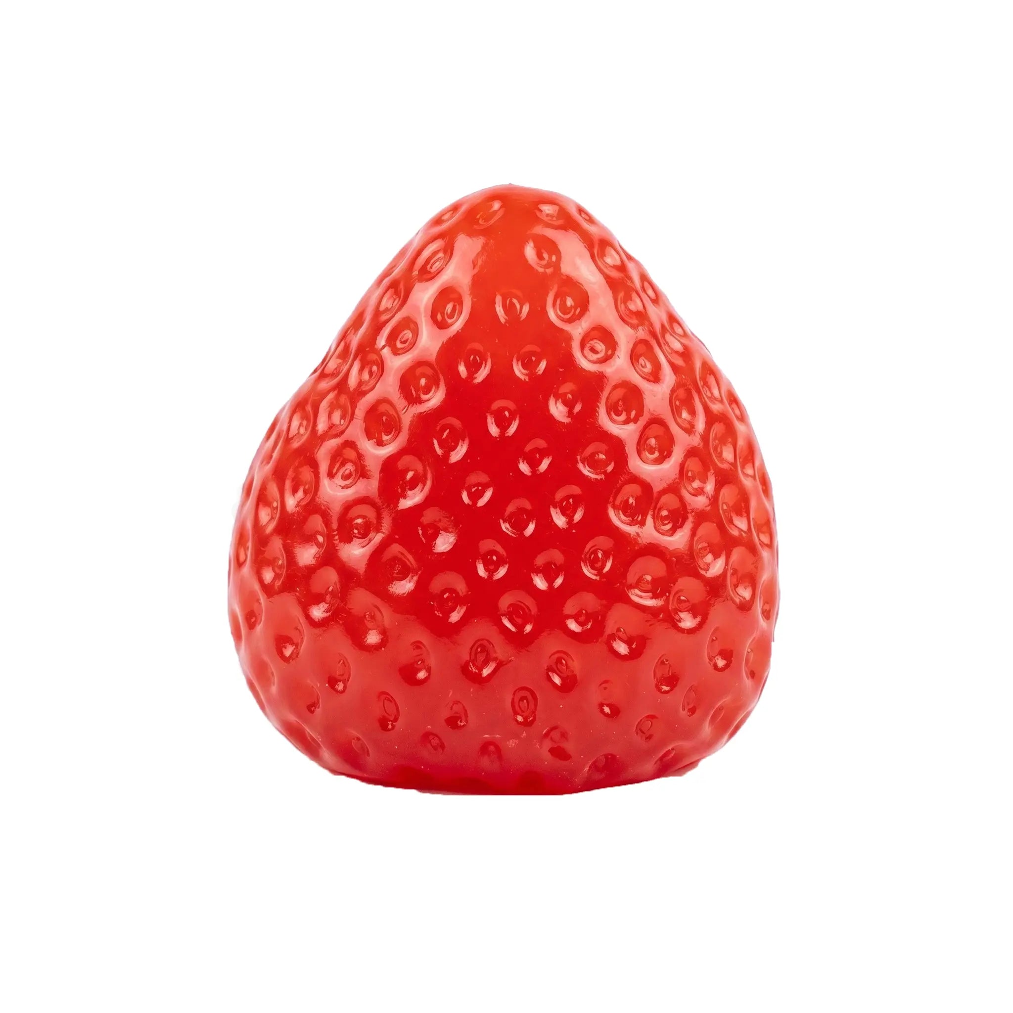 Red strawberry taba squishy by MimiSquishy on white background