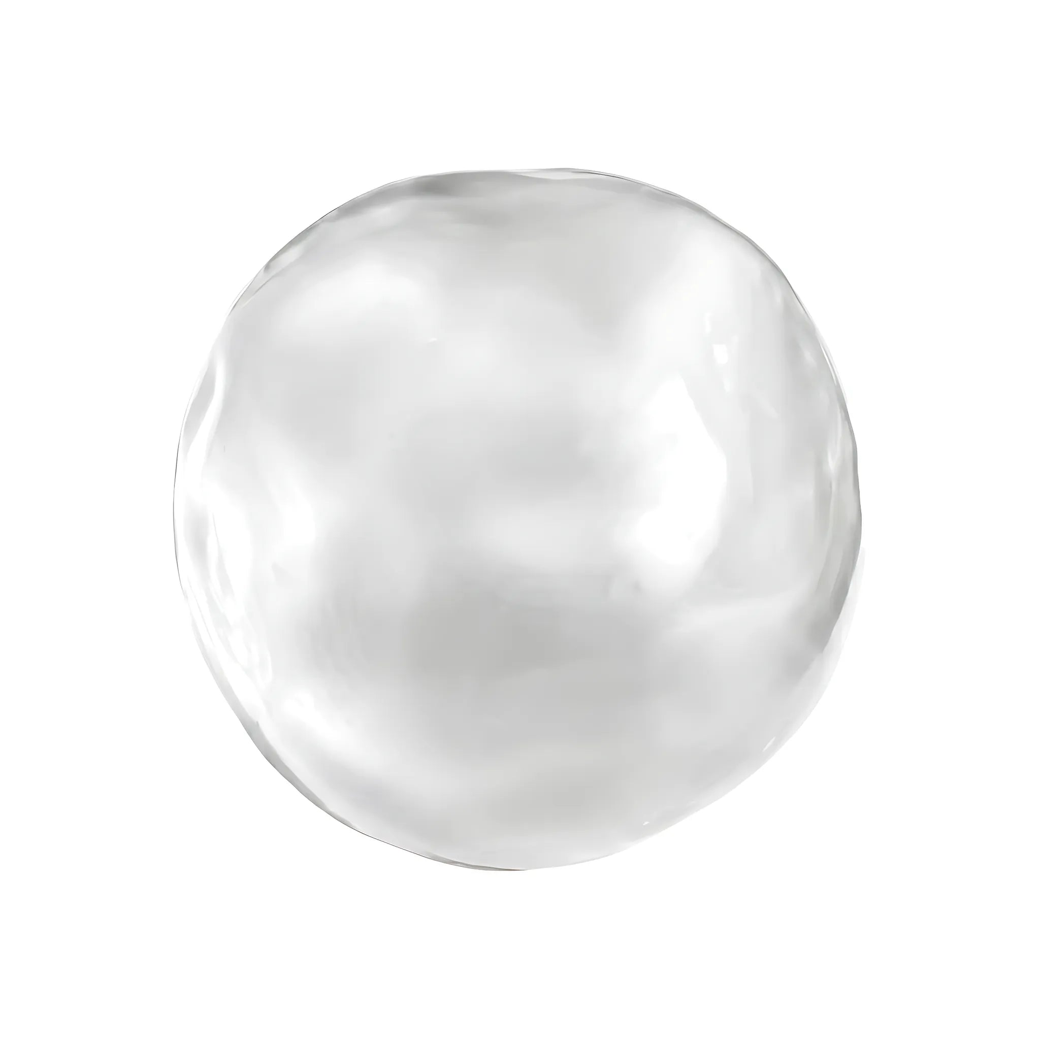 White coconut oil stress ball by MimiSquishy on white background
