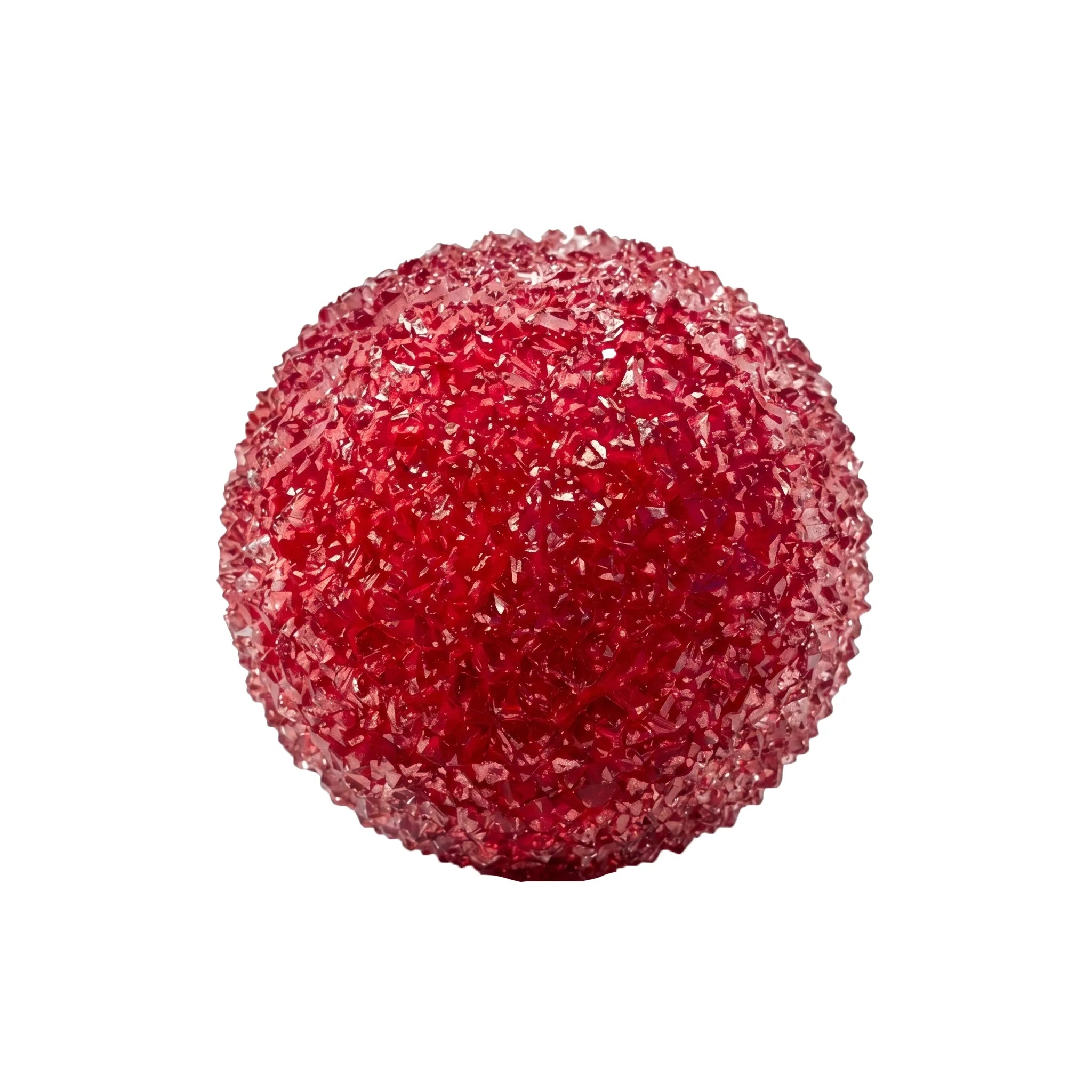 Red yangmei ball squishy toy by MimiSquishy on white background