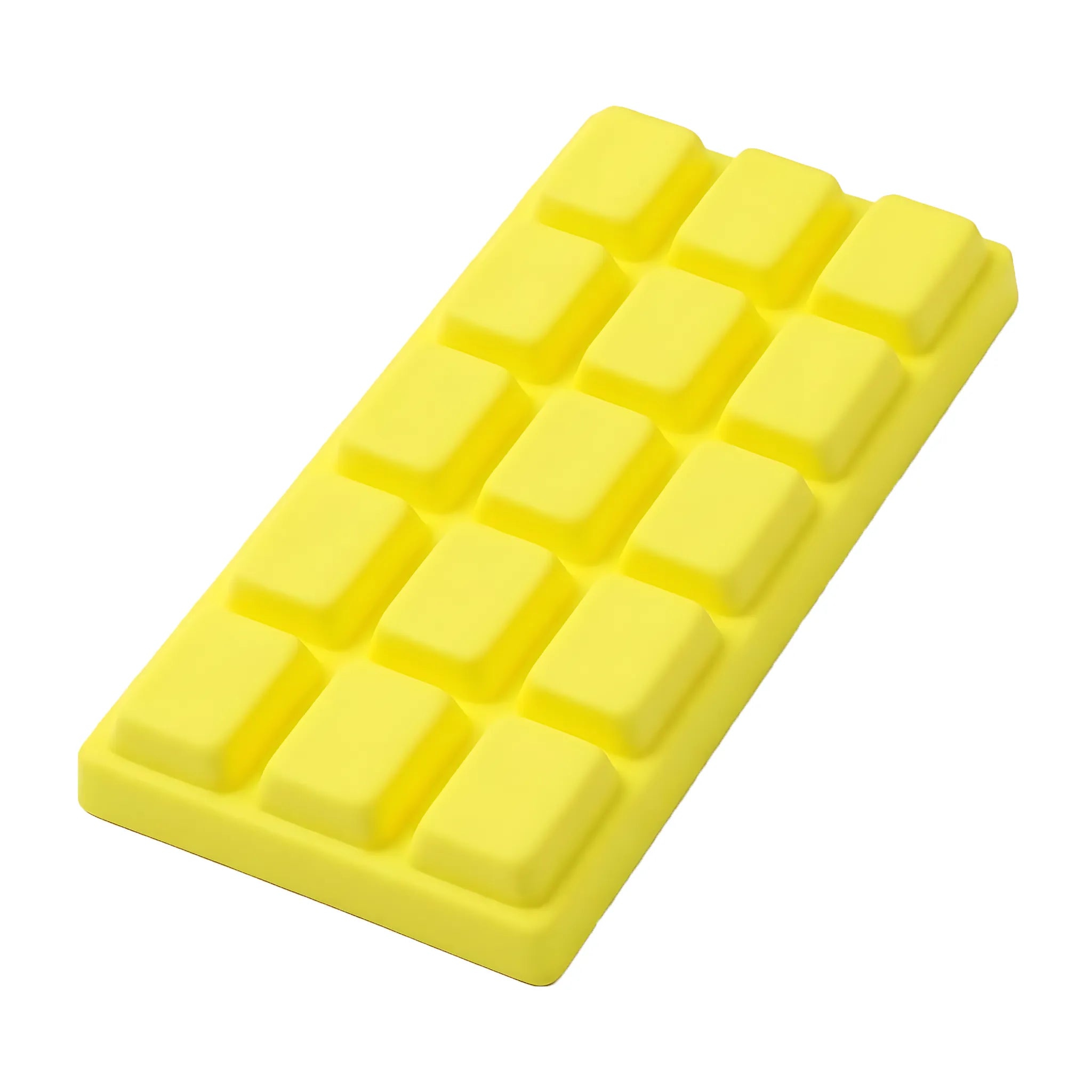 Yellow chocolate bar squishy toy by MimiSquishy on white background