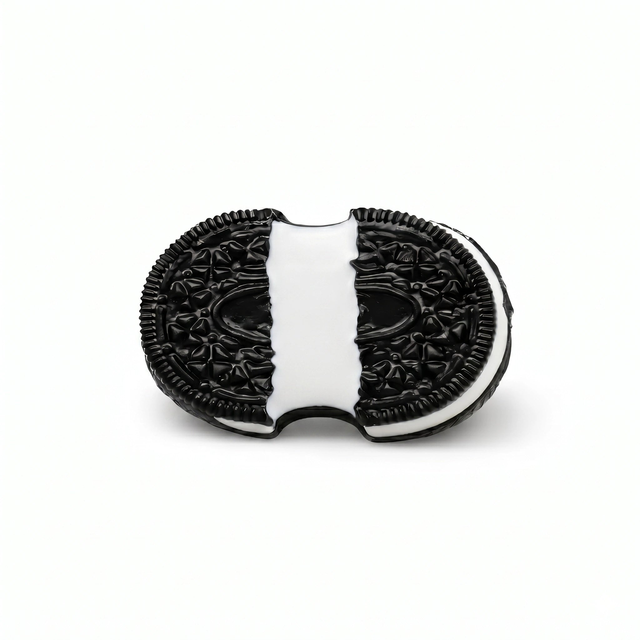 Sticky Black Cookie Squishy by MimiSquishy on white background