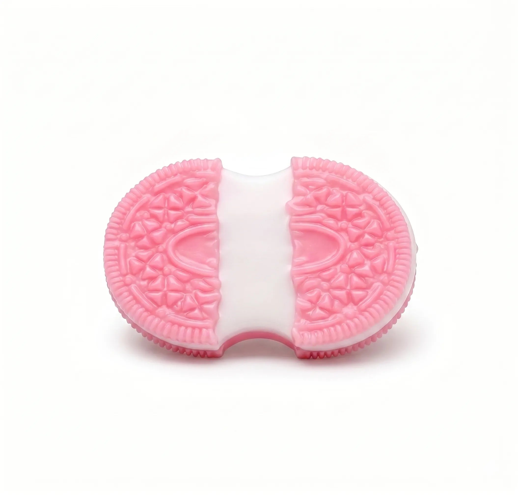 Sticky Pink Cookie Squishy by MimiSquishy on white background
